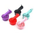 thumbnail image 1 of Juego de 5 tazas y cucharas medidoras (11 piezas/juego), cucharas medidoras de plástico apilables para ingredientes secos y líquidos, 1 of 8