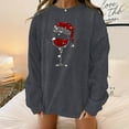 thumbnail image 2 of Pull de Noël pour Femmes Imprimé Graphique Mode Sweat à Capuche Doux Cardigan d'Hiver Col Rond Veste Mi-Longue Blouse à Manches Longues, 2 of 4