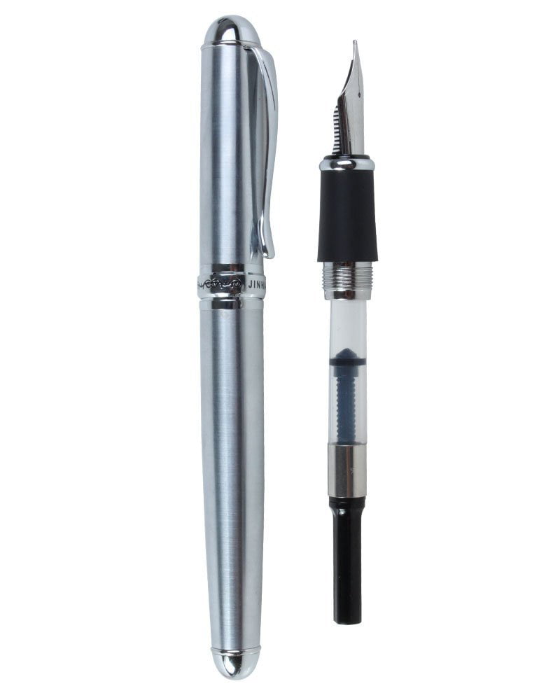 Jinhao X750 Advanced Full Silvery Mat Fountain Pen DE 