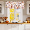 thumbnail image 2 of Fall Maple Valances for Windows, 54 x 18in, Leaves Thanksgiving Eucalyptus Leaves Farmhouse Rod Pocket Kitchen Valance Curtain Light Filtering Window Treatments for Living Room Bedroom, 1 Panel, 2 of 7