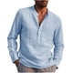 thumbnail image 1 of Blusa y camisa de manga larga con cuello alto para hombre, informal, a la moda, con cuello alto, transpirable, de poliéster, 1 of 5