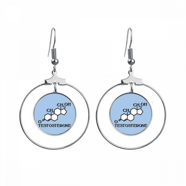 Boucles d'Oreilles Structure Checal Hormone Molécules Anneau Pendant Bijou Cercle de Goutte