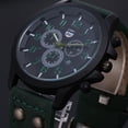 thumbnail image 1 of Reloj de cuarzo para hombre, relojes para hombre, reloj de pulsera de cuarzo analógico de cuarzo con fecha de cuero militar para hombre, 1 of 2
