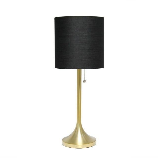Lampe de table conique Simple Designs avec abat-jour en tissu