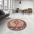 thumbnail image 3 of Ahgly Company Indoor Rectangle Traditional Brown Red Medallion Area Rugs, 8' x 10', 3 of 6