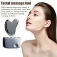 thumbnail image 2 of Herramientas de raspado Gua Sha de piedra de terahercios premium para masaje facial y corporal, mejora la circulación, reduce la hinchazón, drenaje linfático y reduce las arrugas. Masajeador Gua Sha., 2 of 8