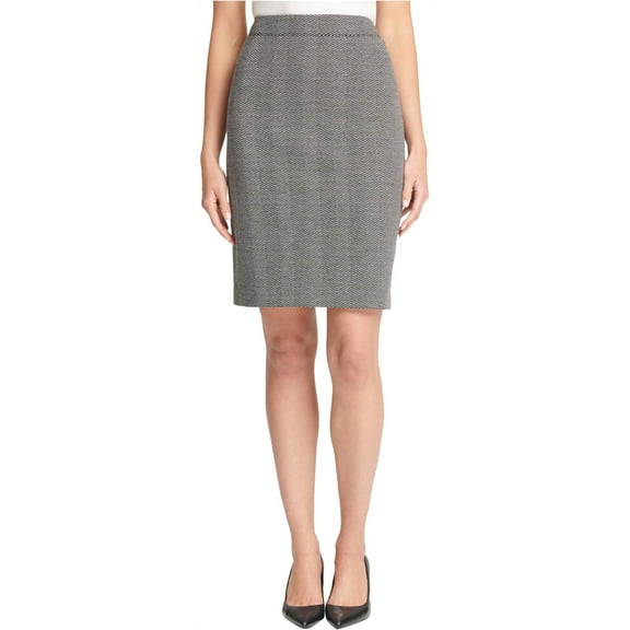 DKNY Womens Knit Pencil Skirt, Grey, 2