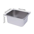 thumbnail image 5 of Aiqidi 6-Pack 1/2 Size Rectangular Steam Table Pans Stackable Stainless Steel Catering Containers Hotel Buffet Pans(33x26x15), 5 of 12