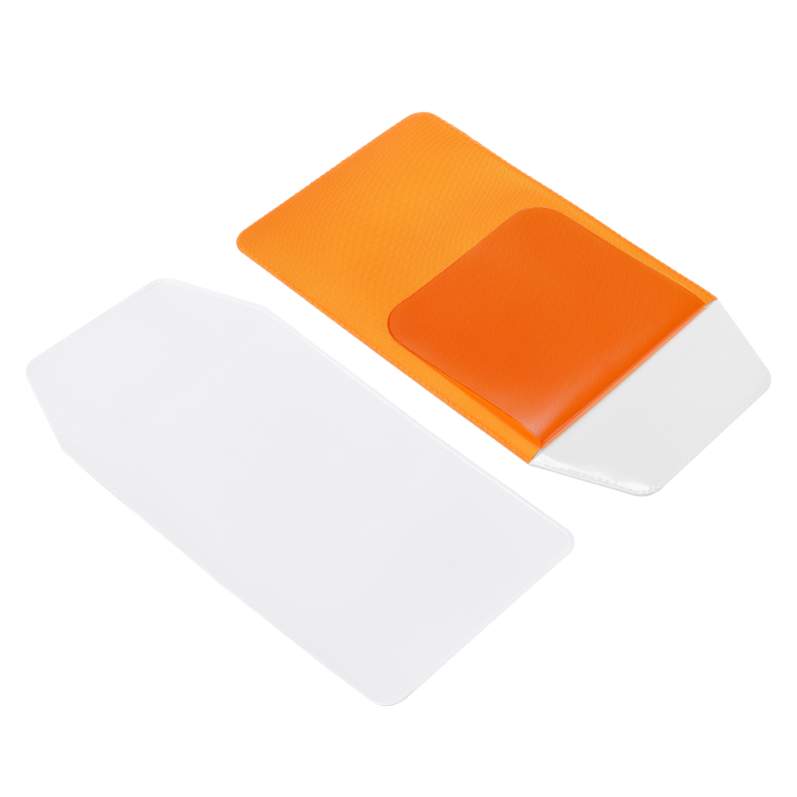 Uxcell PVC Pencil Sleeve Pouch Holder Pocket Pen Protector Orange 10