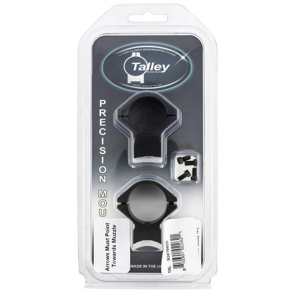 Talley 1in Mounting Rings for Remington 700-721-722-725-40X, Black Anodize, Low