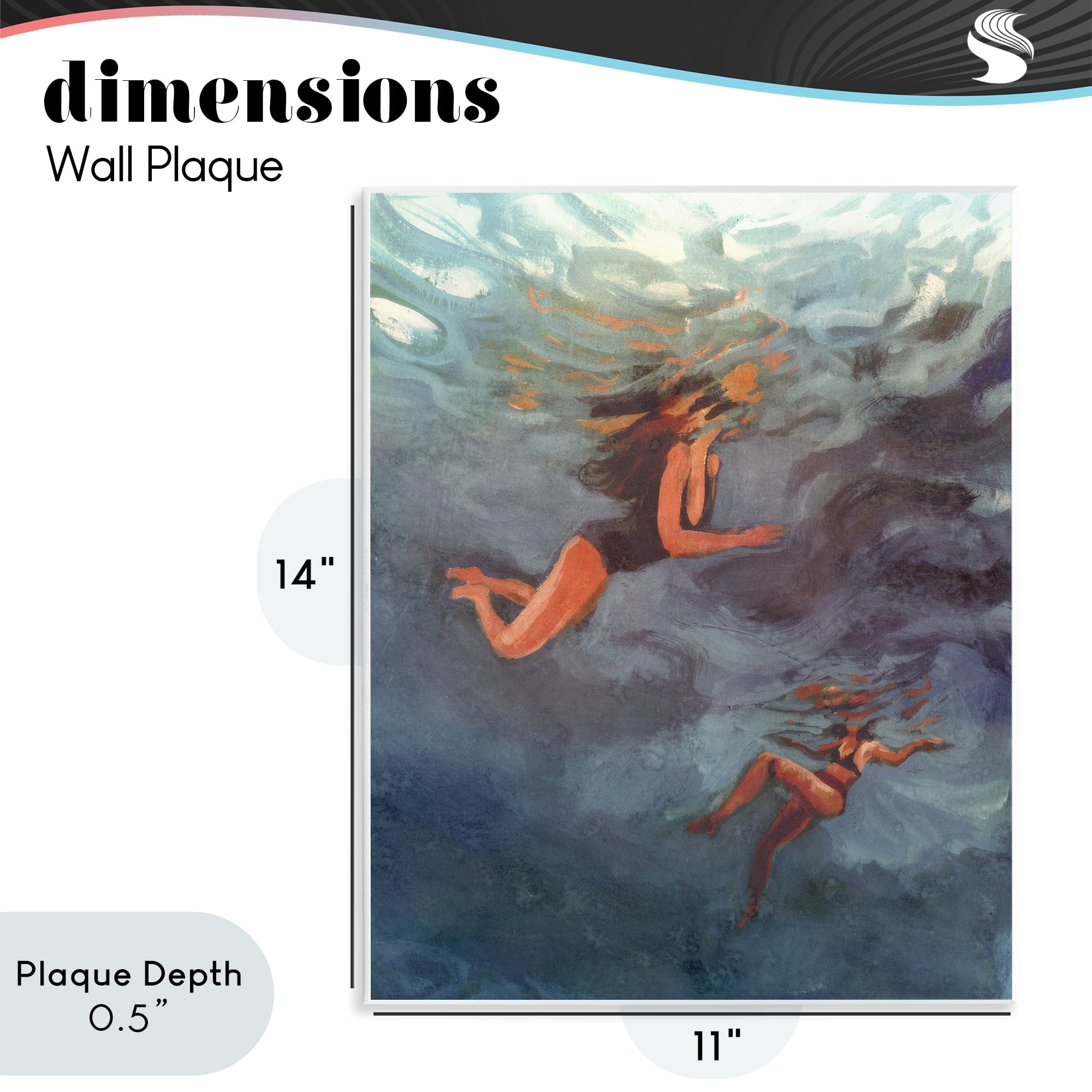Stupell Industries Underwater Summer's Dance Wall Plaque Art, design by Victoria Barnes