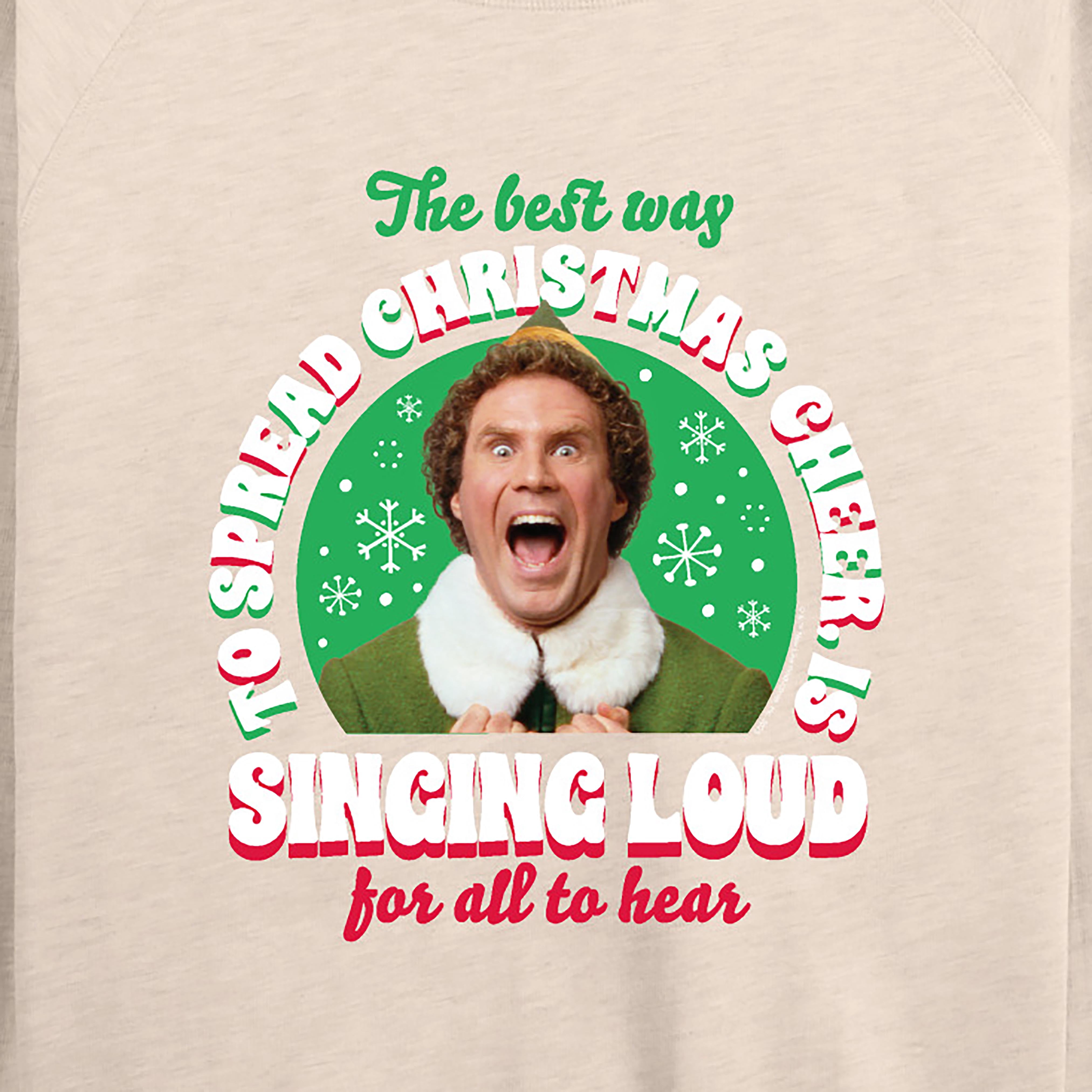 ELF - Christmas Singing - Women's Lightweight French Terry Long Sleeve Shirt