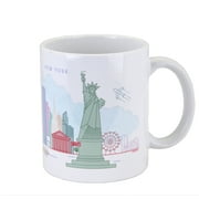 Vastigo 11 Oz. Ceramic Mug with Top Cities in America | Full-Color Sublimated Design | Comes in Gift Box (New York)