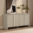 thumbnail image 2 of Novara Contemporary 60" Sideboard in Whitewashed Oak (4-Door), 2 of 10