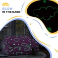 thumbnail image 3 of Qaba 2 in 1 Kids Play Couch with Glow in the Dark Cloud Pattern, Pink, 3 of 9