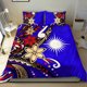 thumbnail image 1 of Juego de cama Islas Marshall - Flor tribal con tortugas especial color azul, 1 of 6