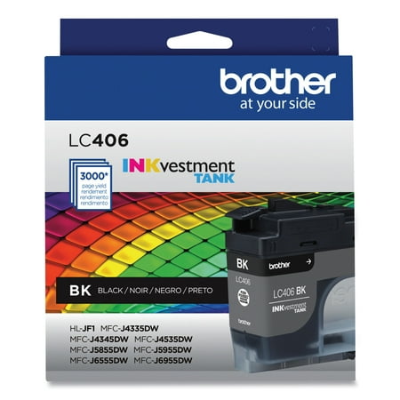 UPC: 0012502663621 | Brother Genuine LC406BKS INKvestment Printer Ink 3 000 Page-Yield Black