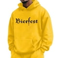 thumbnail image 4 of ZHOUCHANKIDS Men's Graphic Print Pullover Hoodie with Front Pocket for Casual Streetwear Comfort Yellow XXL, 4 of 4