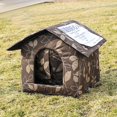 thumbnail image 2 of Cat House Waterproof Outdoor Winter Warm Pet Cat Cave Sleeping Beds Tent Home Foldable and Washable for Small Dog Puppy Supplies ShopWise Round, 2 of 12