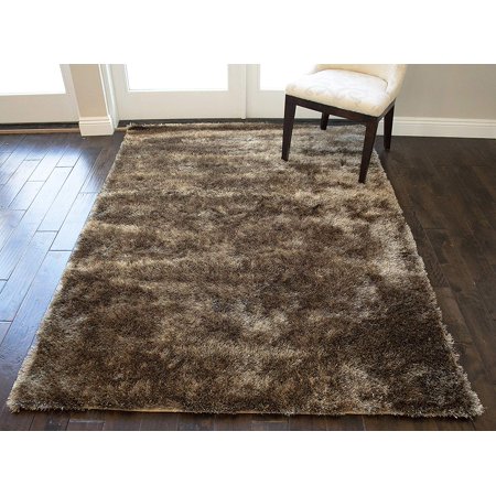 Outdoor Jute Rug 8x10 Shag Shaggy Furry Fluffy Fuzzy Plush Solid Soft Pile Area Rug Carpet Modern Contemporary Living Room Bedroom 8x10 Champagne Dark Beige Tan Neutral Two Tone Color Sale Cheap Discount - Aroma Champagne ()