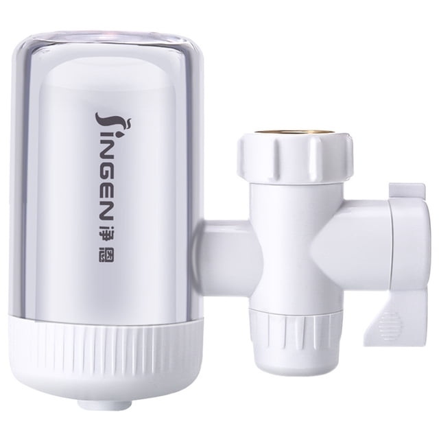 Purificador de agua para grifo, grifos blancos, filtro de agua lavable para fregadero, agua refrescante