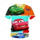 thumbnail image 1 of Disney Baby Boy dibujos animados 3D impresión Pixar Cars Lightning McQueen niños camisetas de manga corta chica Top Tee ropa chico disfraz 90 heqiyong CONDUJO, 1 of 2