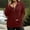 #307-Red, variant on Craaazy Womens Shirts V Neck Long Sleeve Button Blouse Solid Color Comfy Sweatshirts Gifts for Women