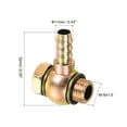 thumbnail image 2 of Uxcell 11mm Barb M16x1.5 Male Thread Hose Pipe Fitting Elbow Carbon Steel Adapters, 2 of 5