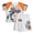 Bluey White Orange, variant on Bluey Baby Boys' Baseball Jersey and Shorts Set Bingo Blue