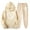 Khaki, variant on Womens Heartbeat Print Hoodie Sweatsuits 2 Piece Tracksuit Sets Casual Sweatshirt and Sweatpants Jogger Workout Outfit