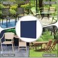 thumbnail image 3 of Outdoor Seat Pads Chair Cushions Pack of 2 Waterproof Patio Furniture Seat Cushions With Adjustable Straps for Patio,Garden,Living Room,19"x19"x3",Navy Blue, 3 of 9