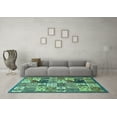 thumbnail image 3 of Ahgly Company Indoor Rectangle Southwestern Turquoise Blue Country Area Rugs, 3' x 5', 3 of 4