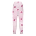 thumbnail image 5 of dazeni Girls Valentine's Day Sweatpants Teen Active High Waisted Baggy Sweat Pants Cute Heart Print Drawstring Jogger Pants with Pockets Pink, 5 of 5