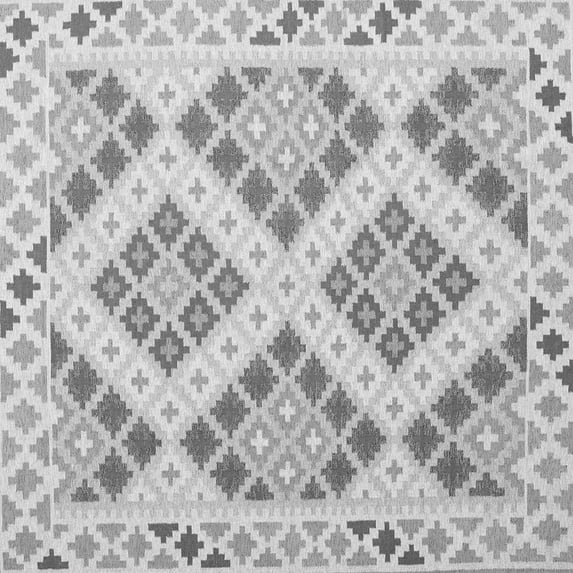 Ahgly Company Indoor Square Southwestern Gray Country Area Rugs, 7' Square