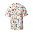 thumbnail image 5 of KLL Fast Food 2 Print Men's Shirt Short Sleeve Button Down Summer Cuba Beach Shirts- Small, 5 of 5