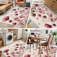 thumbnail image 6 of Pink Flowers 3'x5' Washable Rug, Spring Watercolor Botanical Floral Beige Non-Slip Area Rugs for Entryway Kitchen Classroom, StainResistant Dorm Throw Carpet, Low Pile Soft Indoor Floor Mat, 6 of 9