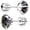 Rainbow Silver, variant on Hypoallergenic Titanium Screw Earrings for Sensitive Ears 5A Cubic Zirconia Titanium Stud Earrings for Unisex, Double-Sided Earrings Pierced Earrings Jewelry