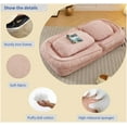 thumbnail image 4 of Aukfa Fold Lazy Sofa Bed,Floor Chair Small Couch with 5 Adjustable for Living Room, Pink, 4 of 9
