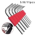 thumbnail image 4 of MYG 5/8/11 Pcs Hex Wrench Metric Wrench Inch Wrench L Wrench Size Short Hex Key Set, 4 of 7