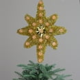 thumbnail image 3 of 21" Oversized Lighted Gold Tinsel Star of Bethlehem Christmas Tree Topper - Clear Lights, 3 of 4