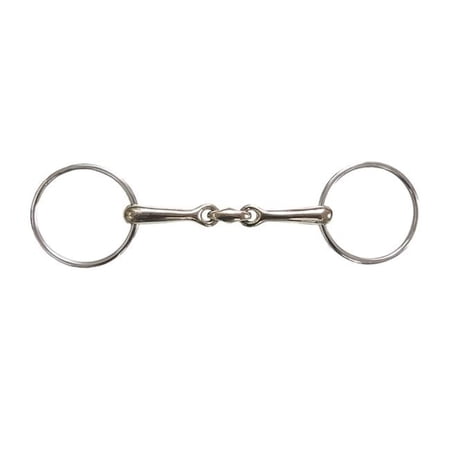 20154-5-3-4 5.75 in. German Silver Horizontal Elliptical Link Bradoon Bit