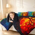 thumbnail image 4 of Homewish Watercolor Tree Of Life 7pcs Queen Bedding,Colorful Boho Glass Bedding Comforter Set Queen,Black Reversible, 4 of 8
