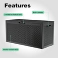 thumbnail image 3 of EasyUp 100 Gallon Resin Deck Box, Lockable Patio Outdoor Storage Box for Furniture, Garden Tools and Tools Storage, Waterproof Outside Storage Boxes, 3 of 8