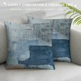 thumbnail image 3 of Creowell Blue and Grey Abstract Art Artwork Pillow Cover, Gallery Modern Decorative Throw Pillows Cushion Cover for Bedroom Sofa Living Room 20x20in, 3 of 5