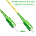 thumbnail image 5 of Flyprofiber- Os2 Sc/Apc A Sc/Apc Cable De Fibra Óptica 1M/3Ft Cable De Conexión De Fibra Monomodo Opción De Longitud Simplex: 0,5 M-50M 9/125Um Os1/Os2 Compatible Amarillo Lszh Od-2.0Mm 1M(3Ft), 5 of 5