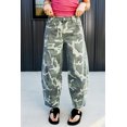 thumbnail image 5 of TinyCribz Women's Camo Denim Jeans, Trendy Relaxed Fit Ankle Pants 16, 5 of 6