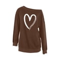 thumbnail image 3 of yillto Women's off Shoulder Tops Long Sleeve Casual Shirts Loose Lightweight Sweatshirt Fashion Ruched Tunics, 3 of 6