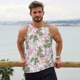 thumbnail image 6 of Fuzoiu Lilies Flowers Print Men's Workout Tank Tops,Sleeveless Gym Shirt Quick Dry,Fitness Bodybuilding T-Shirt,Muscle Athletic Workout Tee-XX-Large, 6 of 7