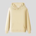 thumbnail image 2 of Vedolay Mens Hoodies Pullover 2023 Round Neck Long Sleeve Sweatshirt Top Pullover Tunic Shirt Beige,3XL, 2 of 5