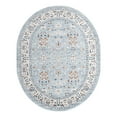 thumbnail image 2 of Unique Loom Charlotte Collection Area Rug - Carmel (7' 10" x 10' Oval Aqua Blue/Terracotta), 2 of 6
